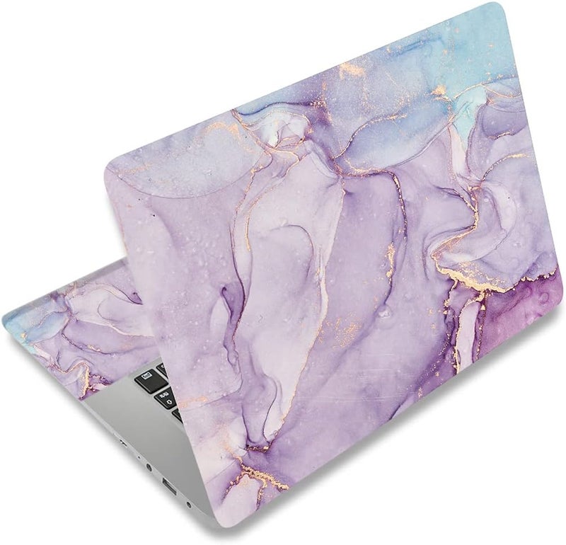 ARTSO Laptop Skin Sticker Decal, 12" 13" 13.3" 14" 15" 15.4" 15.6 inch Laptop Universal Netbook PC Notebook Vinyl Reusable Skin Sticker Cover Art Case Protector Personalized,Purple Blue Marble - Image 1